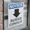 Signmission Buried Conduit (Down Arrow) Sign With Symbol, 7 in W x Rectangle, Vinyl Decal OS-2PACK-NS-D-710-V-10402 - alternate 3